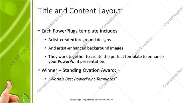 Title and Content presentation slide layout