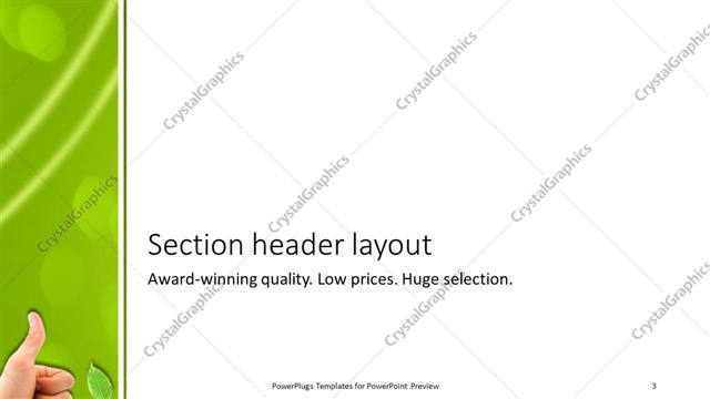 Section Header presentation slide layout