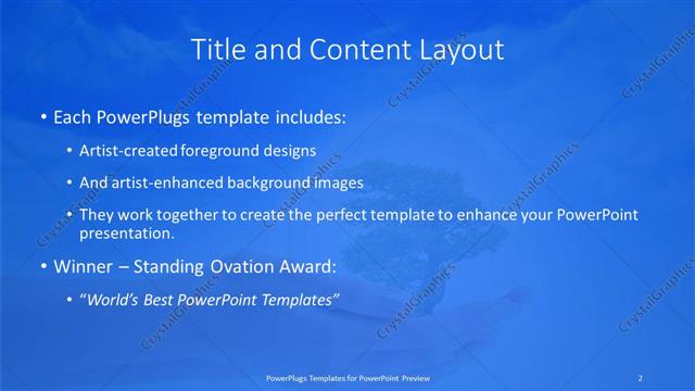 Title and Content presentation slide layout