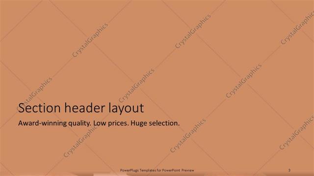 Section Header presentation slide layout