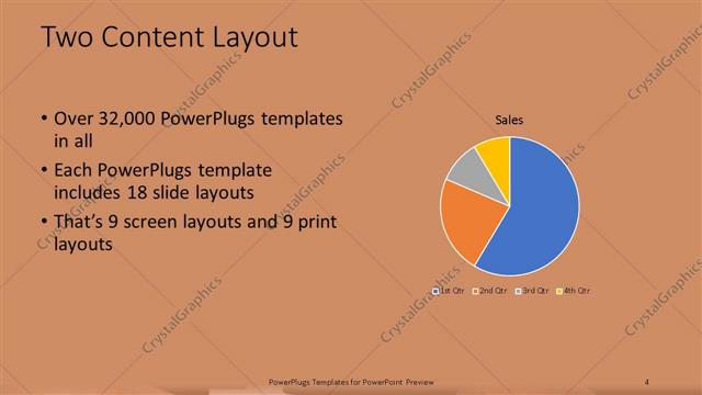 Two Content presentation slide layout