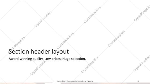 Section Header presentation slide layout