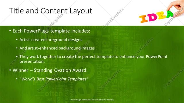 Title and Content presentation slide layout