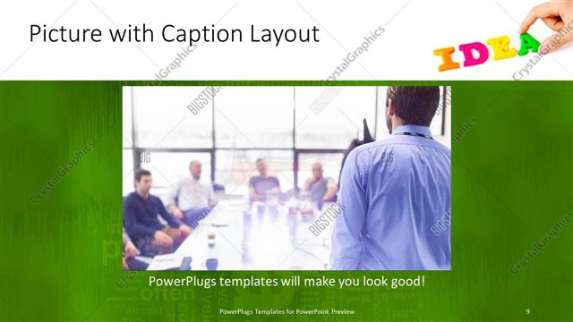 Picture with Caption presentation slide layout