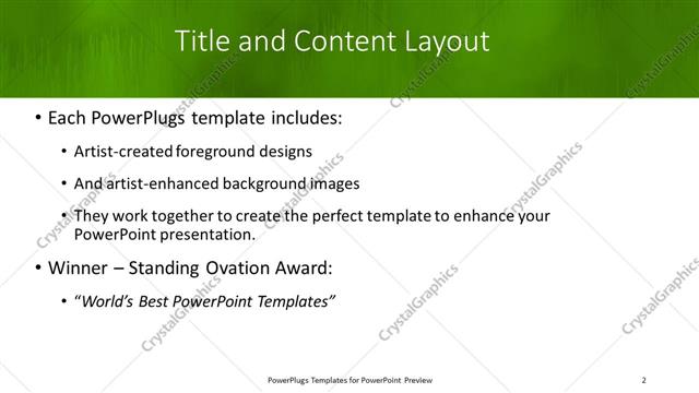 Title and Content presentation slide layout