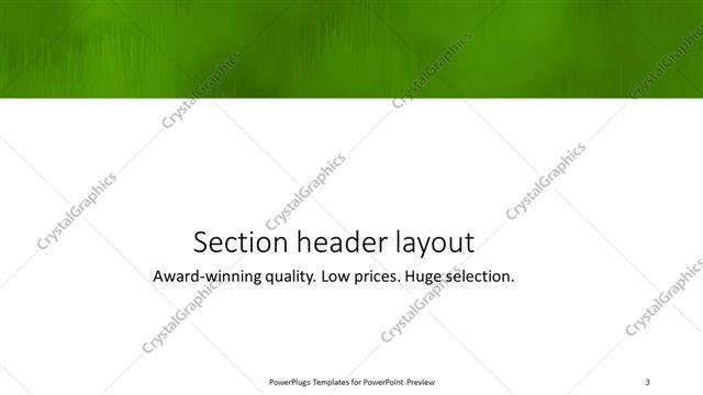 Section Header presentation slide layout