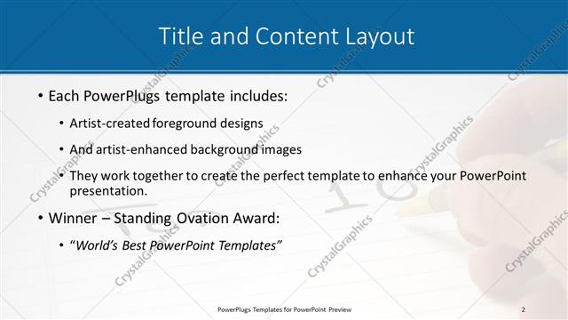 Title and Content presentation slide layout