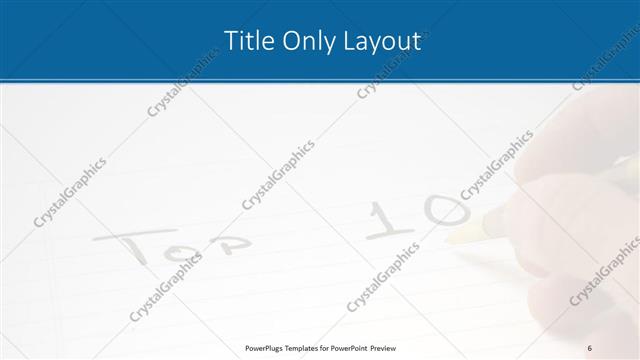 Title Only presentation slide layout