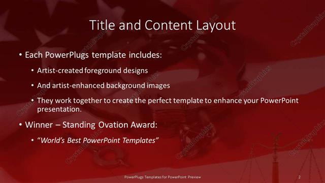 Title and Content presentation slide layout