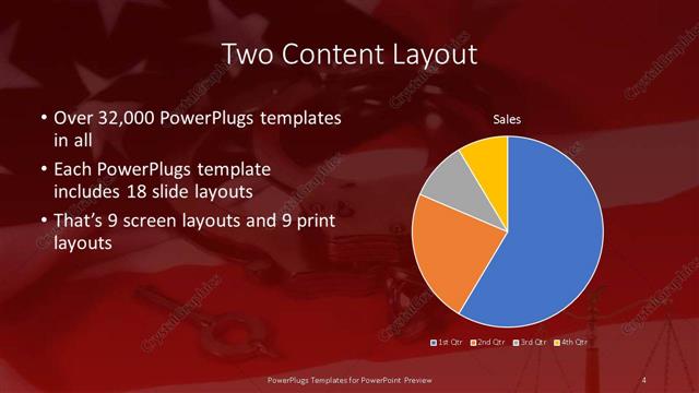 Two Content presentation slide layout