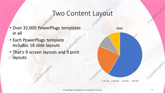 Two Content presentation slide layout