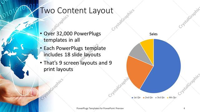Two Content presentation slide layout