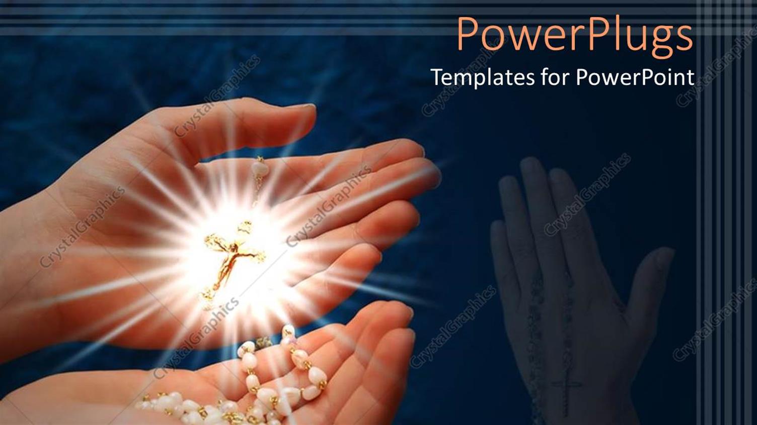 Featuring Hands Holding Glowing Rosary Beads, Prayer, Christianity, Religion, Catholicism