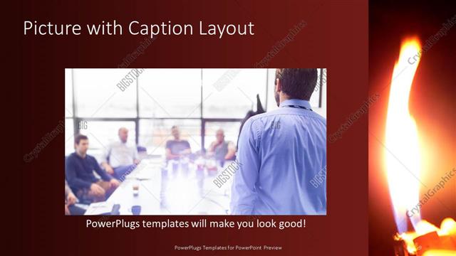 Picture with Caption presentation slide layout