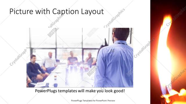 Picture with Caption presentation slide layout