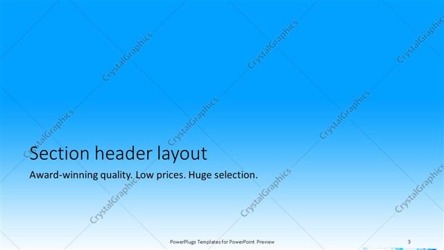 Section Header presentation slide layout