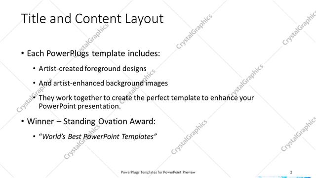 Title and Content presentation slide layout