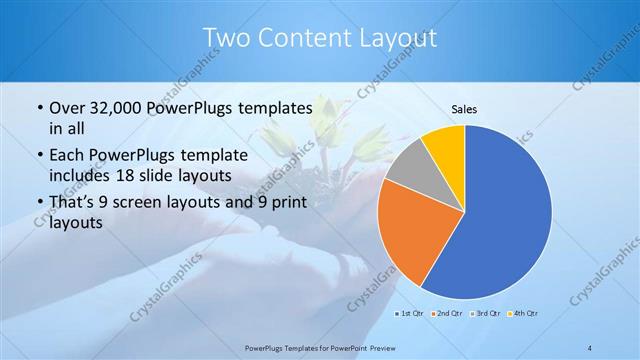 Two Content presentation slide layout