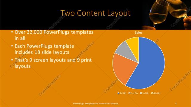 Two Content presentation slide layout