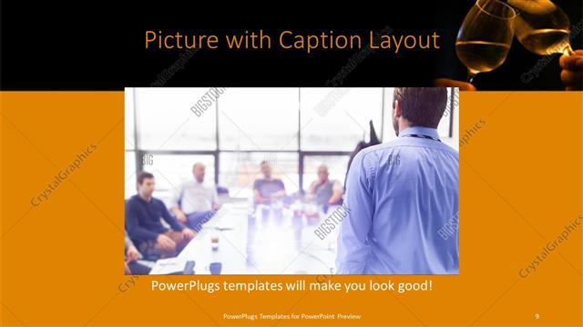 Picture with Caption presentation slide layout