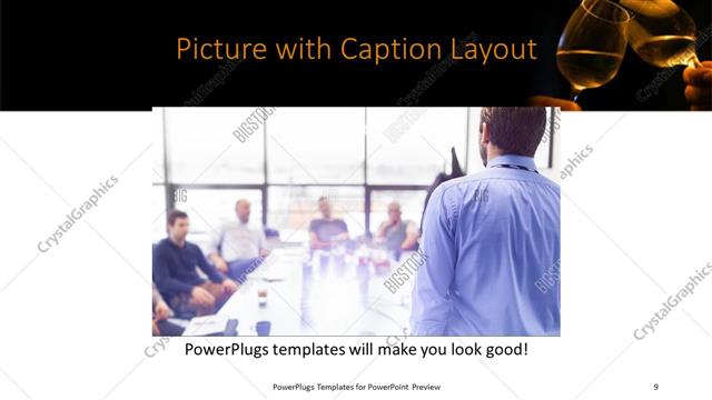 Picture with Caption presentation slide layout