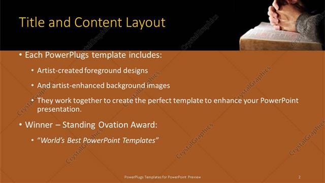 Title and Content presentation slide layout