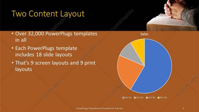 Two Content presentation slide layout