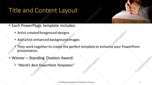 Title and Content presentation slide layout