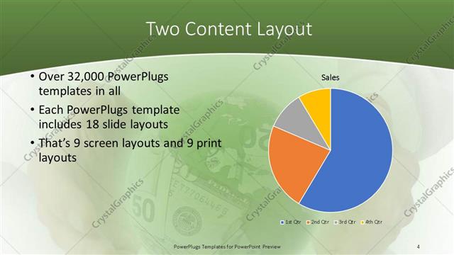 Two Content presentation slide layout