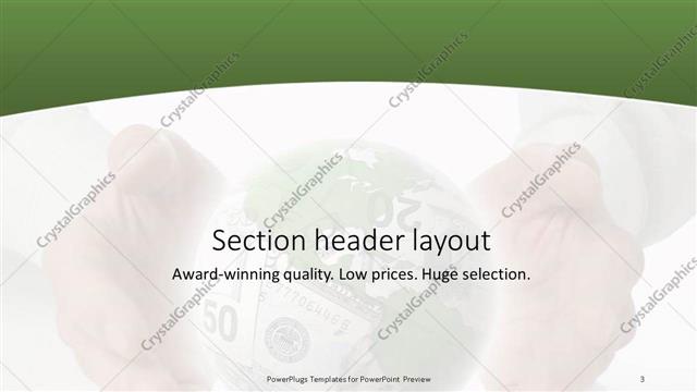 Section Header presentation slide layout