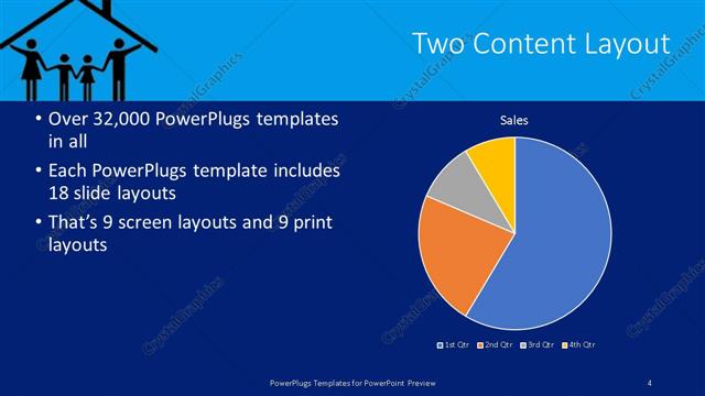 Two Content presentation slide layout