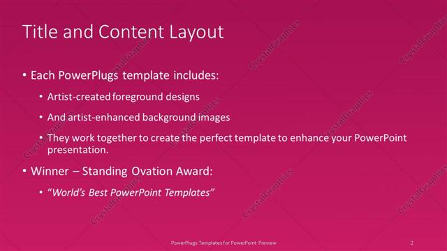 Title and Content presentation slide layout