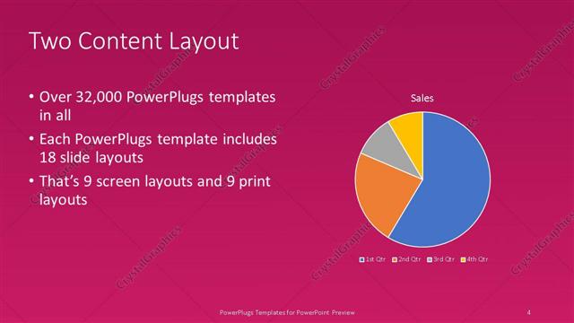Two Content presentation slide layout