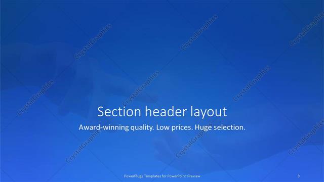 Section Header presentation slide layout