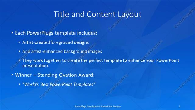 Title and Content presentation slide layout