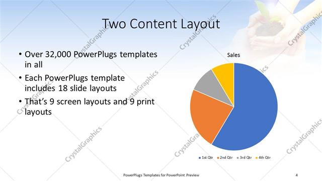 Two Content presentation slide layout