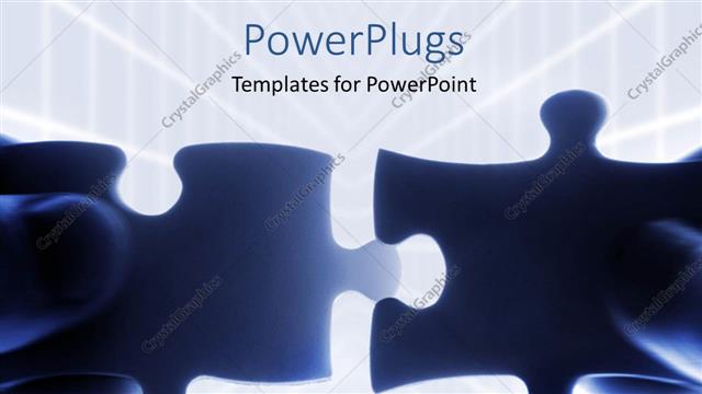  Presentation with zoom - Hands trying to fit two puzzle pieces together with perspective zoom