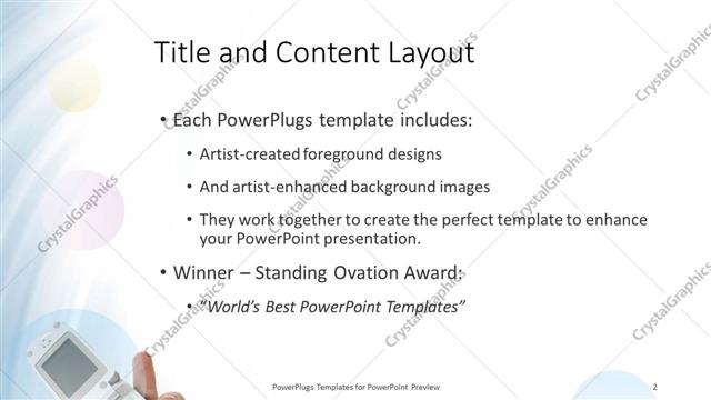 Title and Content presentation slide layout