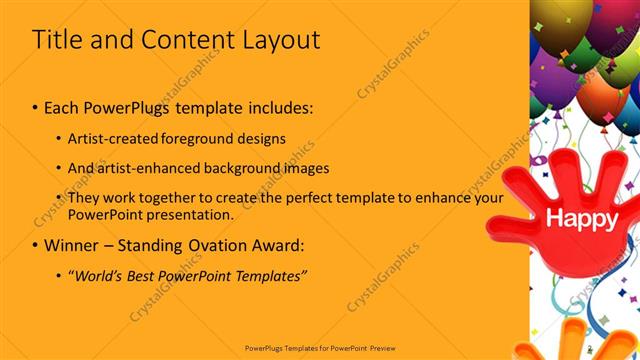 Title and Content presentation slide layout