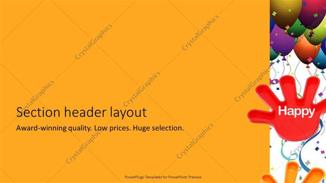 Section Header presentation slide layout