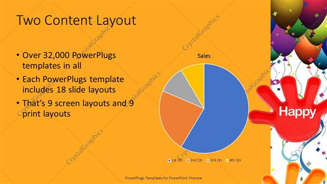 Two Content presentation slide layout