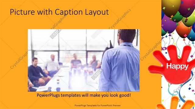 Picture with Caption presentation slide layout