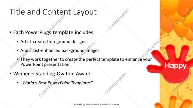Title and Content presentation slide layout