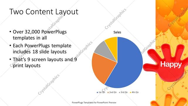 Two Content presentation slide layout