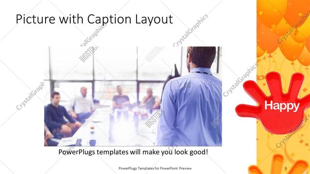 Picture with Caption presentation slide layout