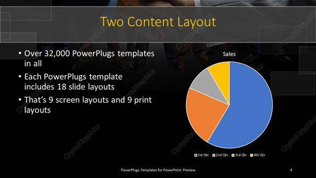 Two Content presentation slide layout
