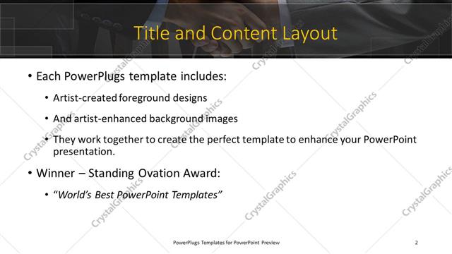 Title and Content presentation slide layout