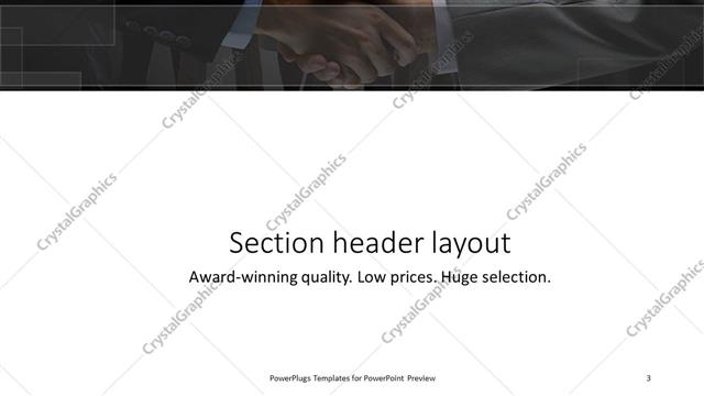 Section Header presentation slide layout