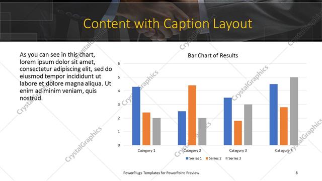 Content with Caption presentation slide layout