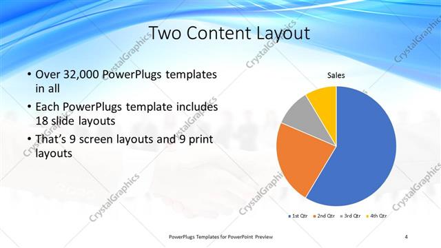 Two Content presentation slide layout